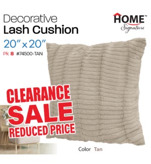 Decorative Cushion 20x20" Lash-Tan