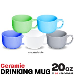 Ceramic Mug 20oz Assorted Colors