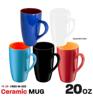 Ceramic Mug 20oz Assorted Colors