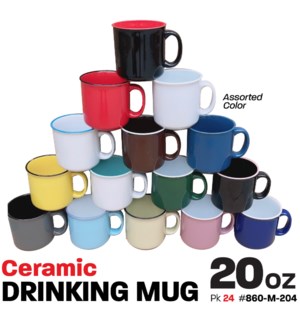 Ceramic Mug 20oz Assorted Colors