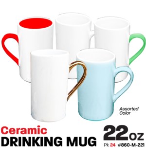 Ceramic Mug 22oz Assorted Colors