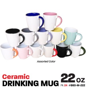 Ceramic Mug 22oz Assorted Colors