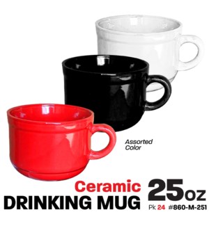 Ceramic Mug 25oz Assorted Colors