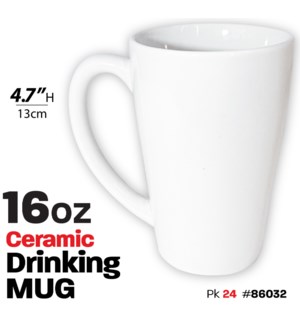 Ceramic Mug 16oz White