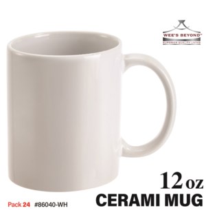 Ceramic Mug 12oz White