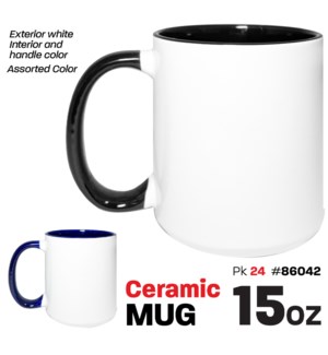 Ceramic Mug 15oz Assorted Colors