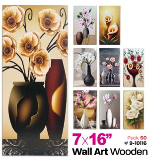 Wall Art Wooden 7x16" Assorted Designs