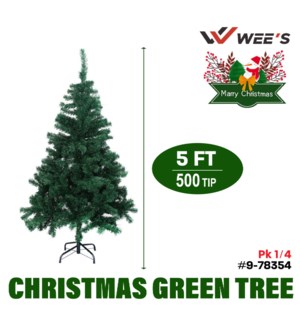 Christmas Tree 500 Tip 5Ft Green