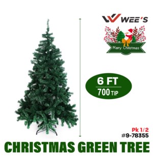 Christmas Tree 700 Tip 6Ft Green