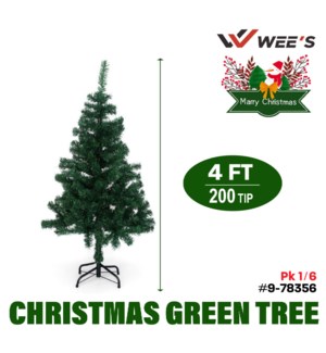 Christmas Tree 200 Tip 4Ft Green