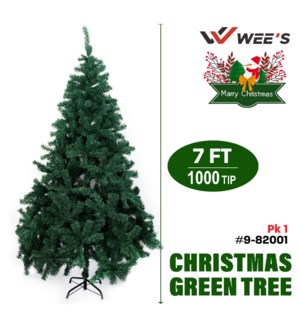 Christmas Tree 1000 Tip 7Ft Green