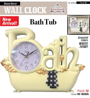 Clock Bath Design White/Ivory