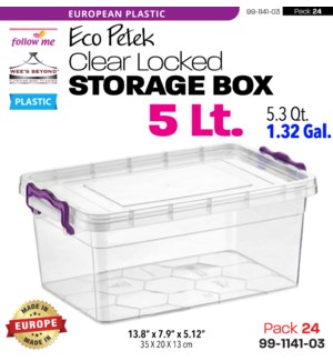 Plastic Storage Box Clear Show Off 5Lt.