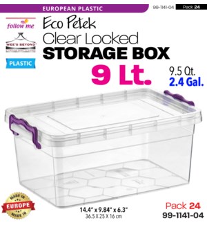 Plastic Storage Box Show Off Clear 9Lt