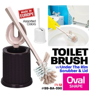 Toilet Brush w Holder Assorted Colors