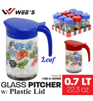 Glass Pitcher 22.3oz Leaf