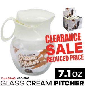 Glass Cream Pitcher 7.1oz