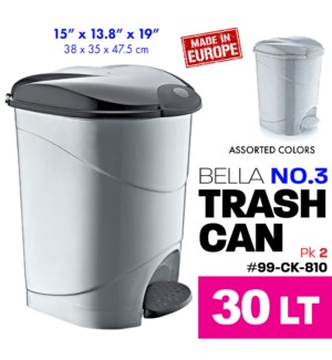 Trash Can Bella 30Lt Step-On