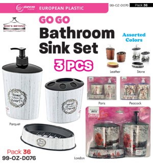 Bathroom 3Pc Set - Asst Prints