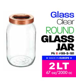 Glass Jar Pantry 67.6oz-2Lt.