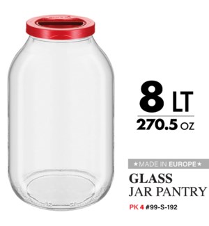 Glass Jar Pantry 270.5oz-8Lt.