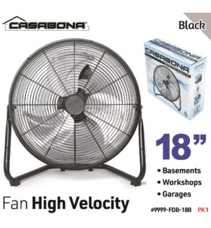 Fan High Velocity 18" Black