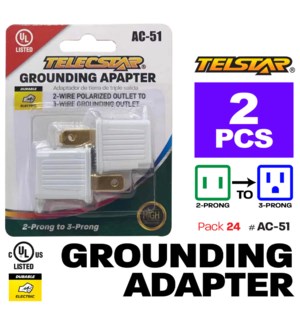 Grounding Adapter 2pk-Set, UL approved