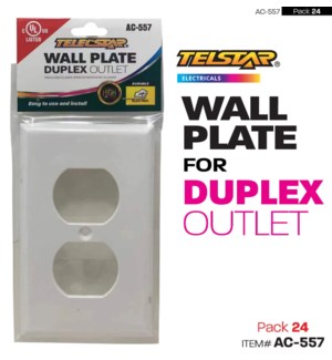 Duplex Wall Plate - UL approved