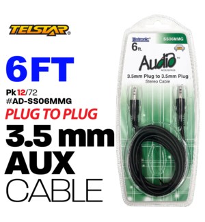 6Ft Aux Cord 3.5mm Plug 1