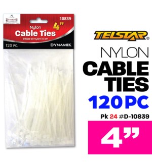 Cable Ties 4" 120Pc