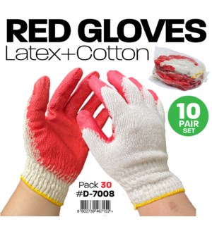 Red Gloves in bundle, 10pairs/Bundle, 30bundle/case