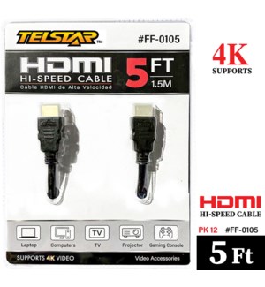 HDMI Cable High-Speed 5ft