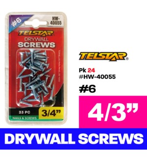 Screws 3/4" Drywall 33Pack