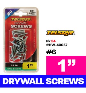 Screws 1" Drywall 28Pc