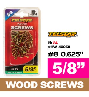 Screws 5/8" Wood 38Pc