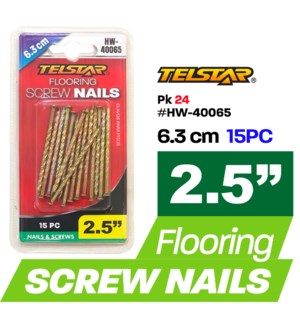 Screw Nails Flooring 2.5" 15Pc