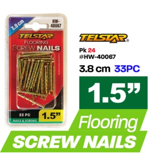 Screw Nails Flooring 1.5" 33Pc