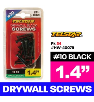 Screws Black Drywall 1 3/8" 19Pc