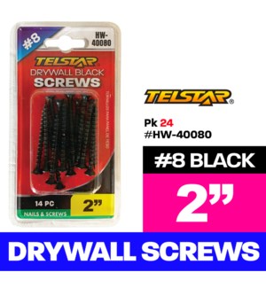 Screws Black Drywall 2" 14Pc