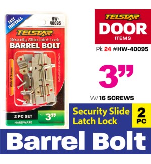 Barrel Bolt Set 3" 2Pc