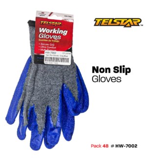 Non Slip Gloves -Gray/Blue