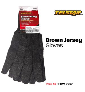 Jersey Gloves -Brown