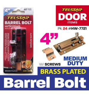 Barrel Bolt Medium Duty 4''