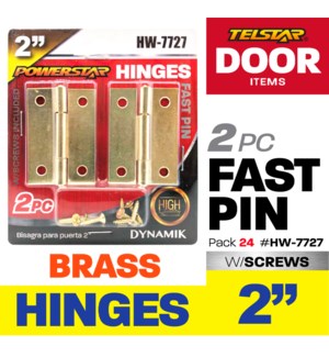 Brass Hinges W/Screw 2Pcsx2''