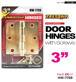 Hinges Pin Fixed 3"X3"