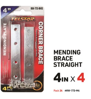 Mending Brace Straight 4" 4PK