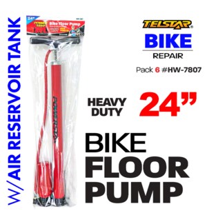 Large Bike Pump W/Gauge