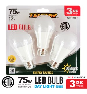 Light Bulb Set of 3 12W LED