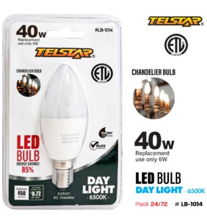 Light Bulb Daylight Candle 6W LED