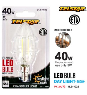 Light Bulb Filament Candle 5W LED